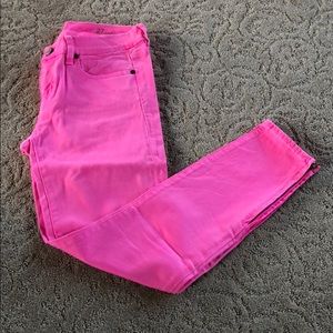 J. Crew hot pink toothpick jeans
